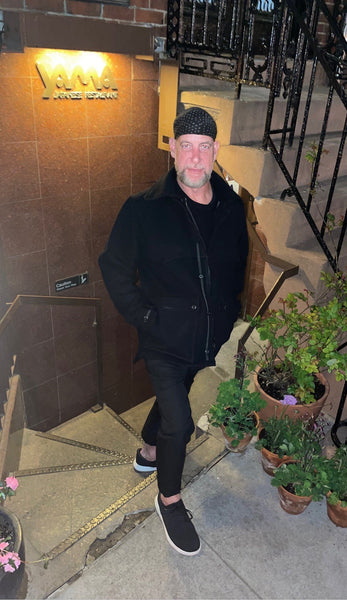 WeatherWool Advisor JR Morrissey, proprietor of Factory8, has guided the production of WeatherWool garments since about 2013. Here, JR wears our All-Around Jacket in Black.