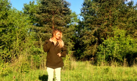 WeatherWool Al's Anorak worn by Melissa Miller (Melissa Backwoods), who is part of our Women's Design Group
