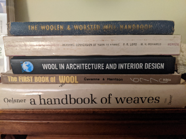 We at WeatherWool are continually impressed by the seemingly endless complexities and details involved in turning wool into clothing. Here are a few books on wool and weaving gifted to us by Advisor Rob Stuart