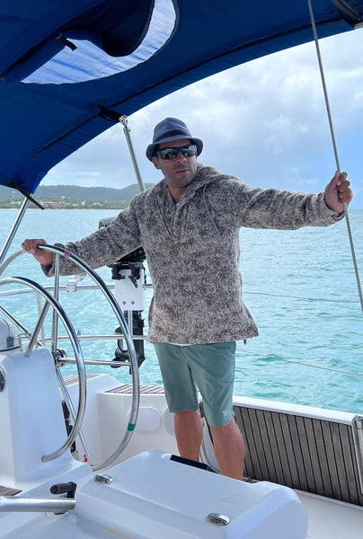 The hallmark of WeatherWool is versatility.  WeatherWool Hardcore Luxury means Hardcore Performance in a Luxury Package … comfortable in all kinds of weather in all kinds of settings, from wilderness to city. One of our customers wears his wool daily while sailing the Caribbean