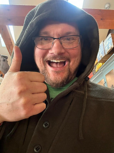 WeatherWool loves customer input!  This photo of Gary P in our Anorak needs no explanation!!  Thanks, Gary!!!