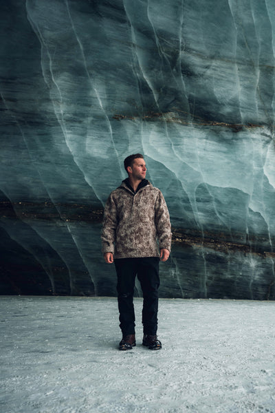 US Air Force SERE Instructor Mike Wolfel at Castner Glacier, Alaska