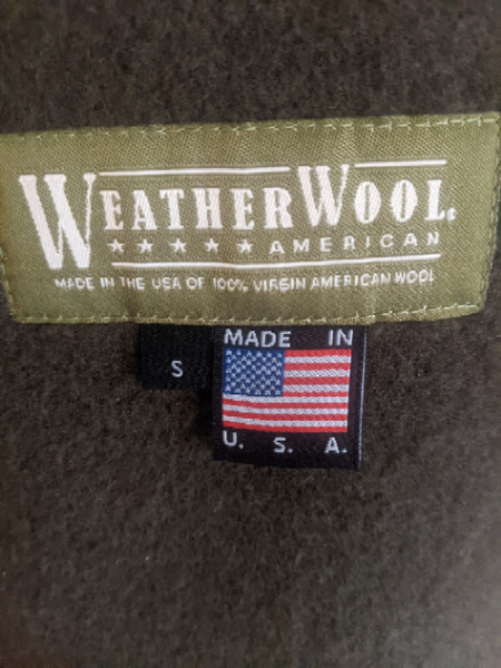 WeatherWool is always 100% American … all materials, all workmanship, all USA