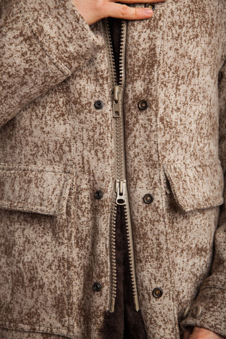 WeatherWool Mouton Jacket Merino Jacquard Natural Mouton Pelt pure USA