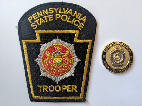 WeatherWool is honored to be worn by a Pennsylvania State Trooper, who sent us Uniform Patches and a Challenge Coin