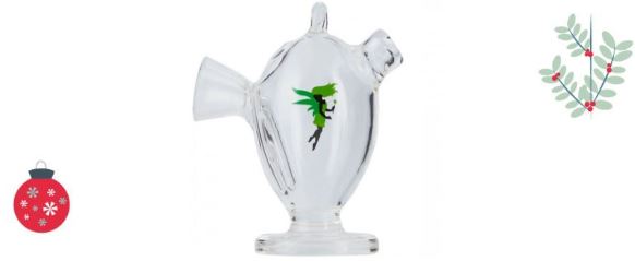 The miniature Martian Bubbler smooths out smoke from rolled cigarettes.