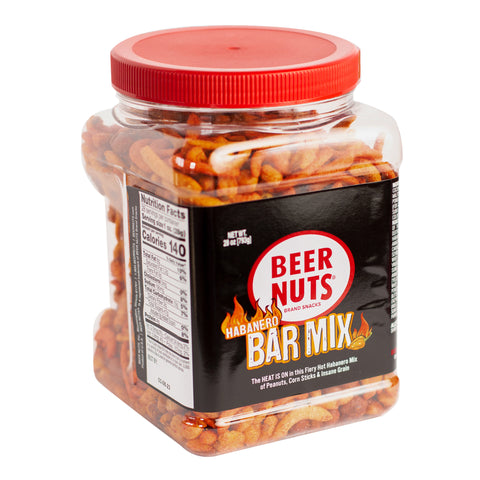 BEER NUTS® Brand Snacks, Bar Mix with Wasabi 8-Count 4 oz. Clip Strips -  Case of 6