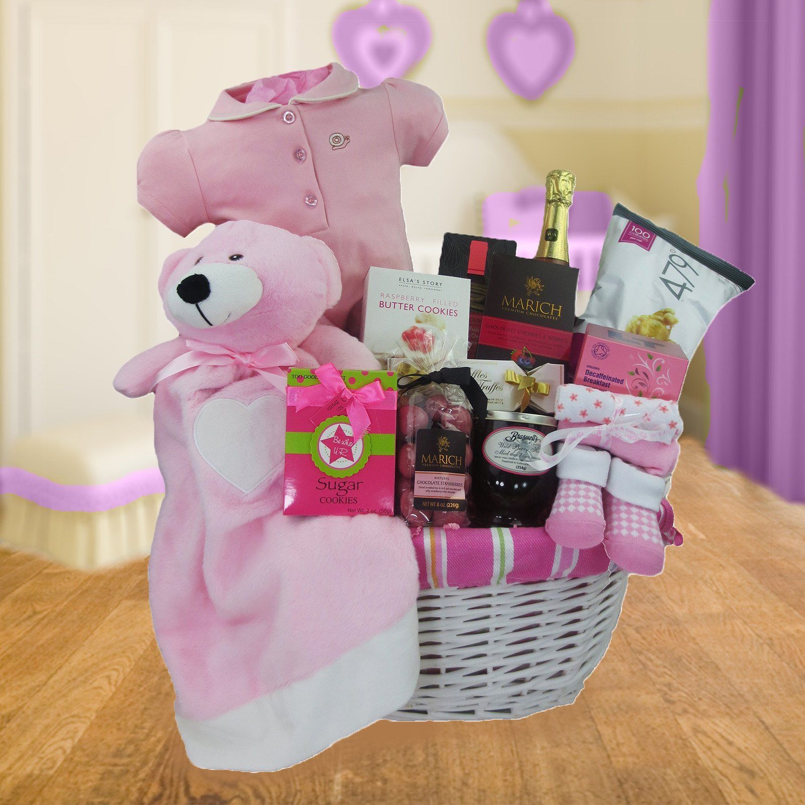Celebrate Baby Girl Gift Basket 