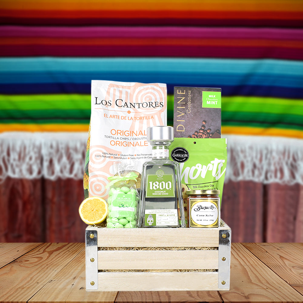 Tequila & Tortilla Chips Gift Basket liquor gifts USA