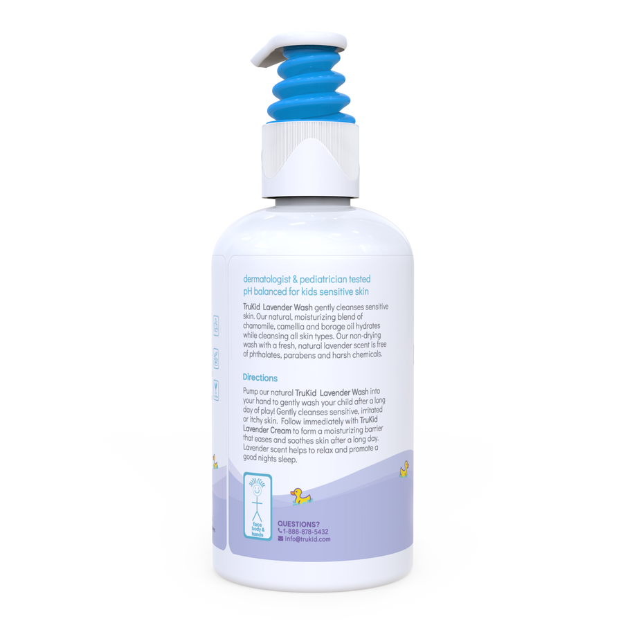 TruKid Lavender Hair & Body Wash 8 oz bottle