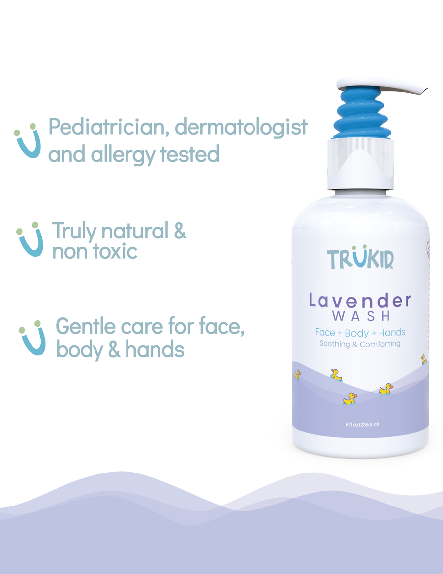 TruKid Lavender Hair & Body Wash 8 oz bottle