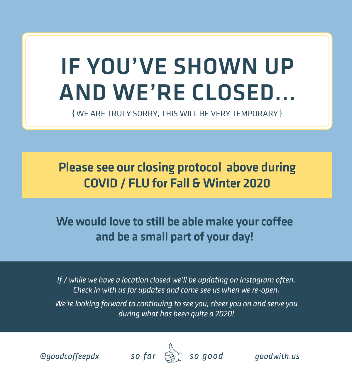 Good Coffee Covid & Flu Safety Infographic