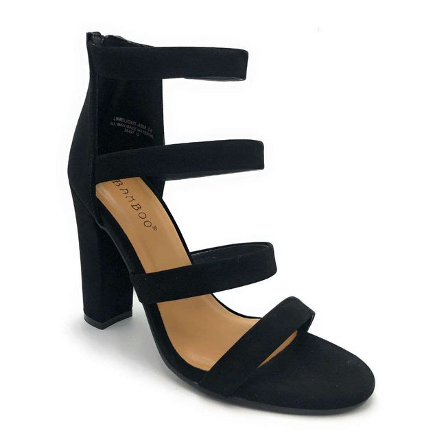 Chunky Block High Heel Ankle Strap 