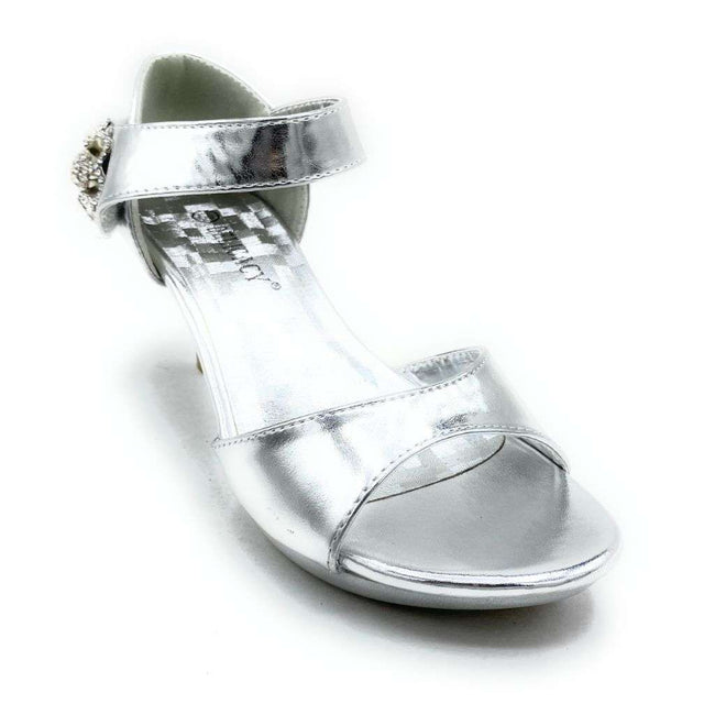 silver color heels