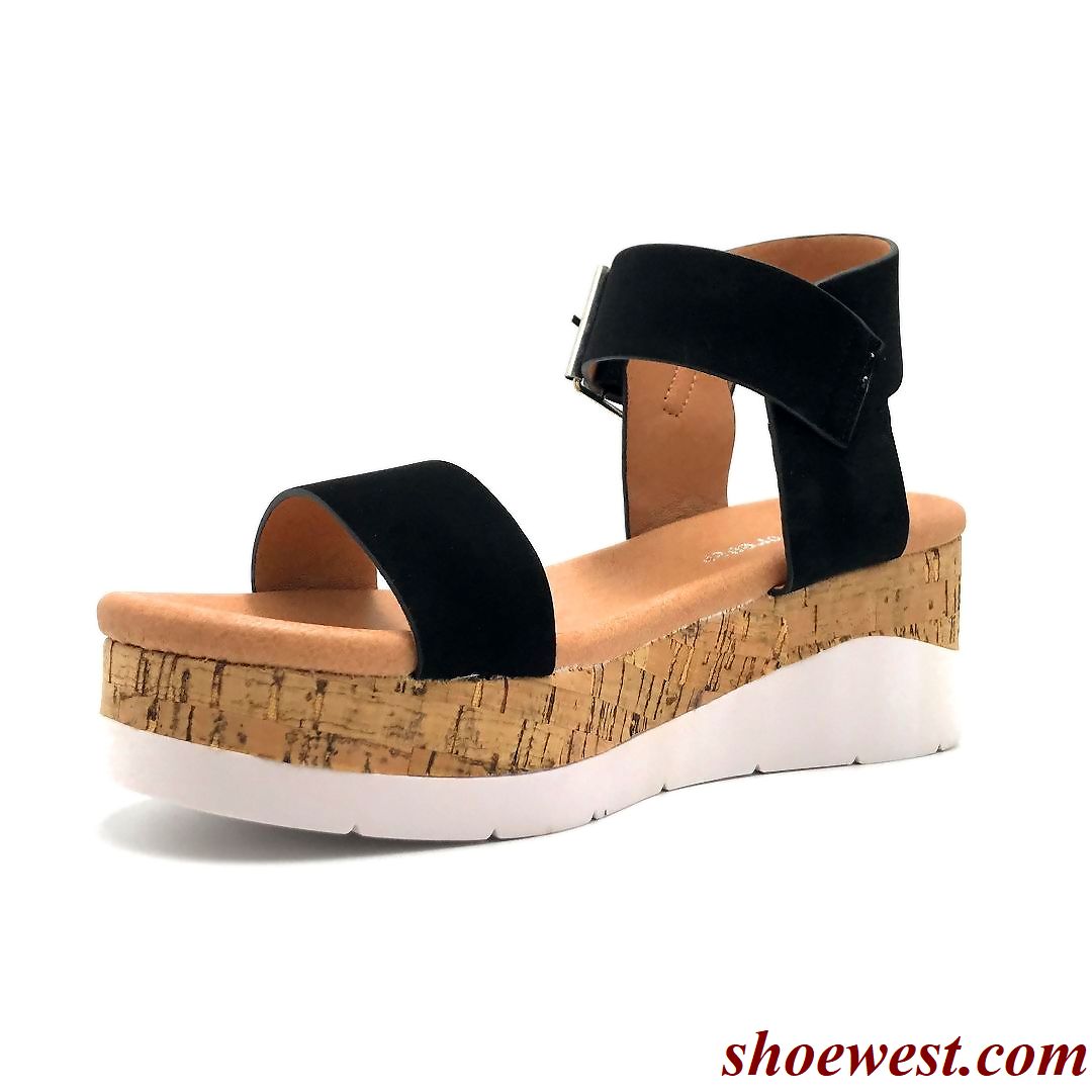 Class-80 Women's Class Faux Leather Wedge Platform Sandal Forever Link– Shoe  West