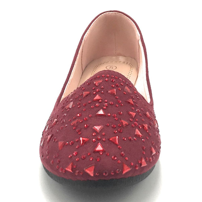 burgundy color women's dress shoes