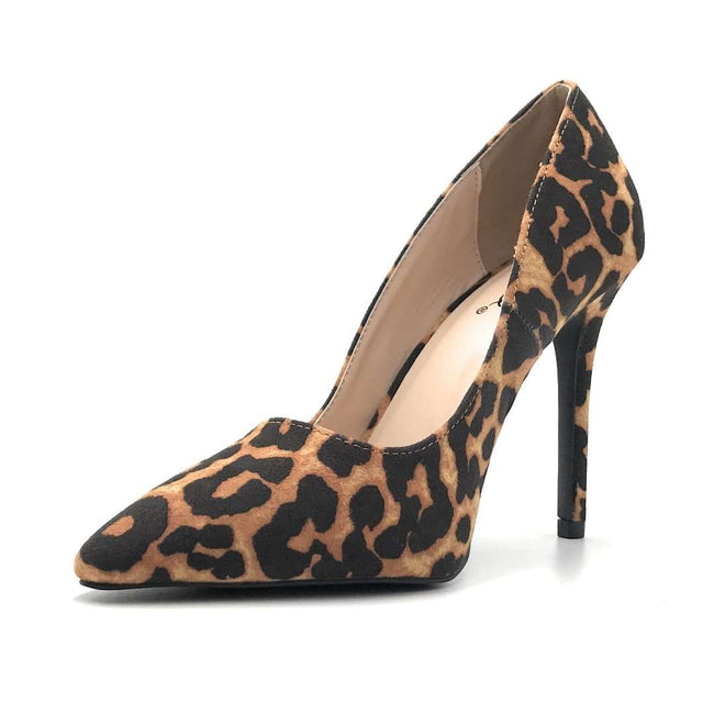 qupid leopard heels