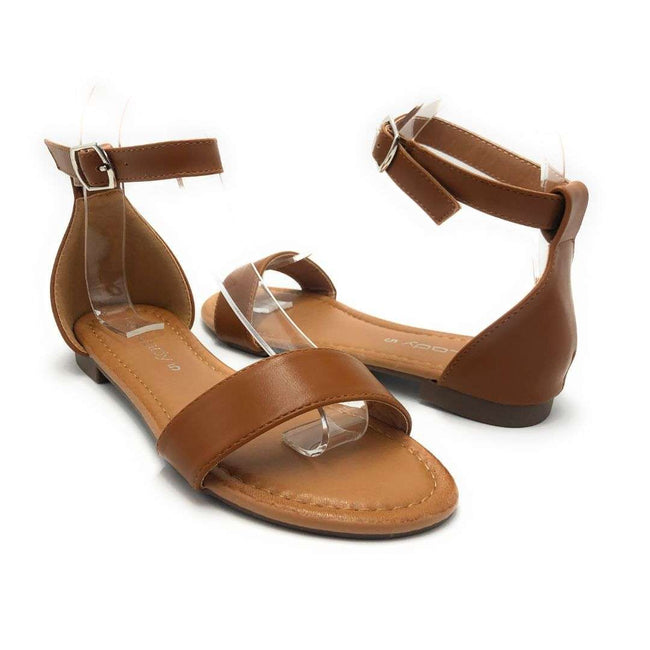 cognac color sandals