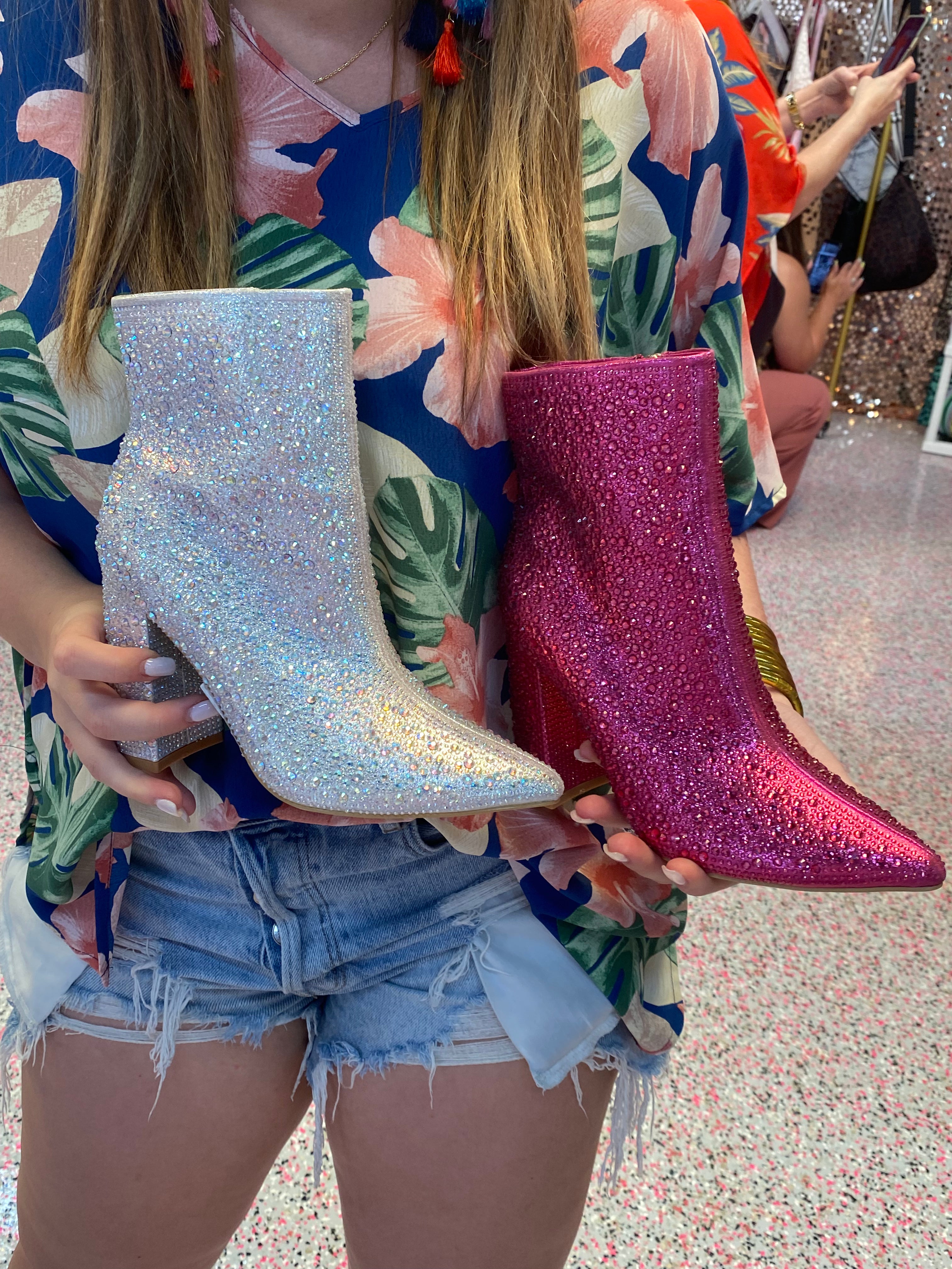 Dripping in Bling Rhinestone Booties