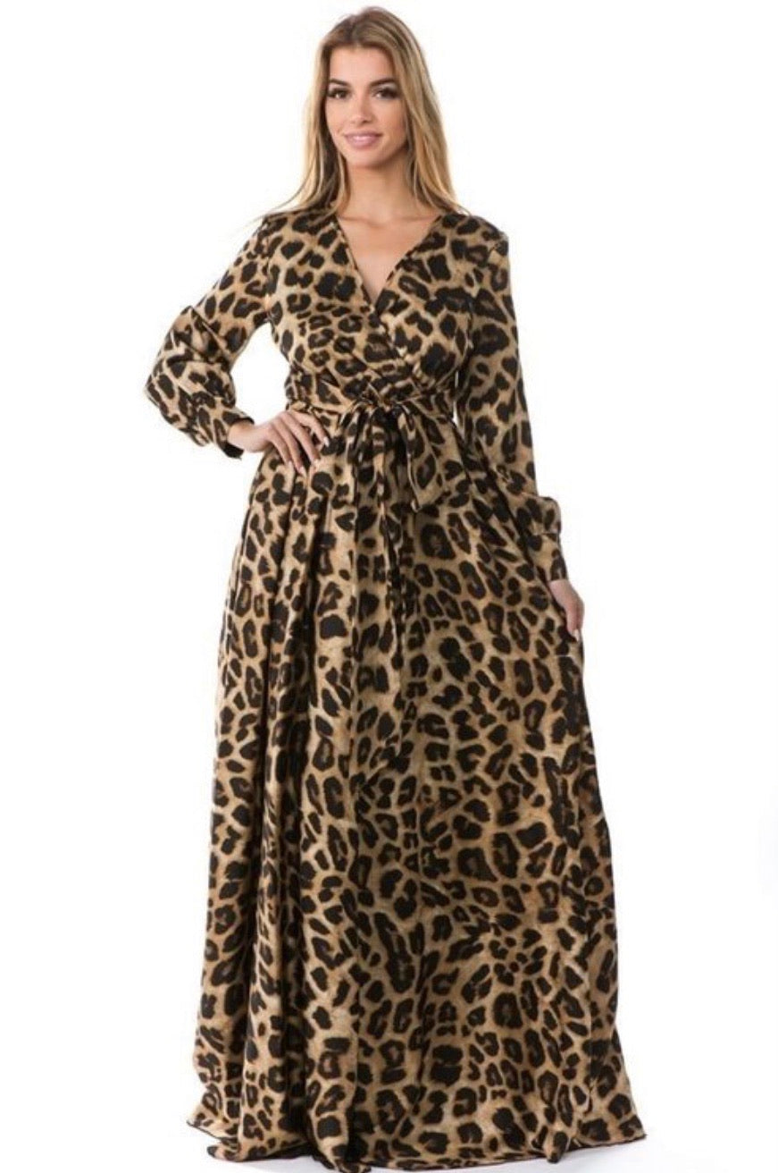 Leopard Print Flow Maxi Dress