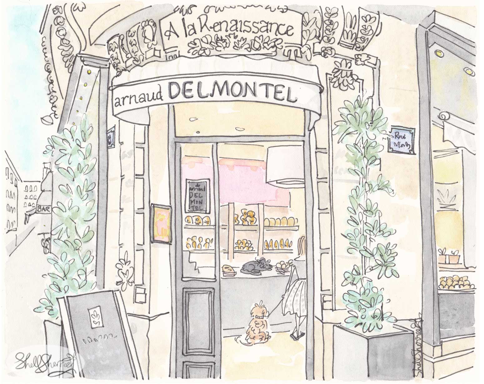 Paris Patisserie Delmontel art print by Shell Sherree – ShellSherree