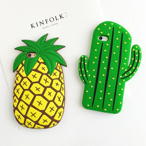 coque iphone 5 silicone 3d ananas