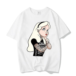 Dark Princess Tattoo Girl Selfie T Shirt Women Soft Cotton Tops Wonderland Disney  Princess Graphic Tees Women Cartoon Tshirts  Tshirts  AliExpress