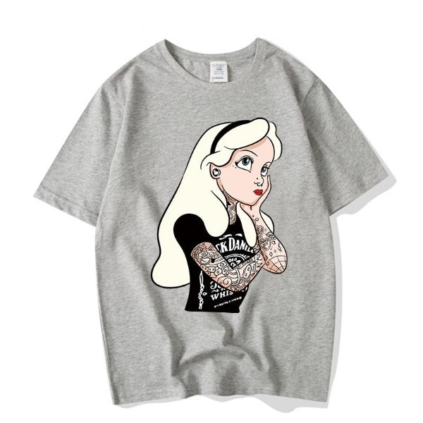 Dark Princess Tattoo Girl Selfie T Shirt Women Soft Cotton Tops Wonderland Disney  Princess Graphic Tees Women Cartoon Tshirts  Tshirts  AliExpress