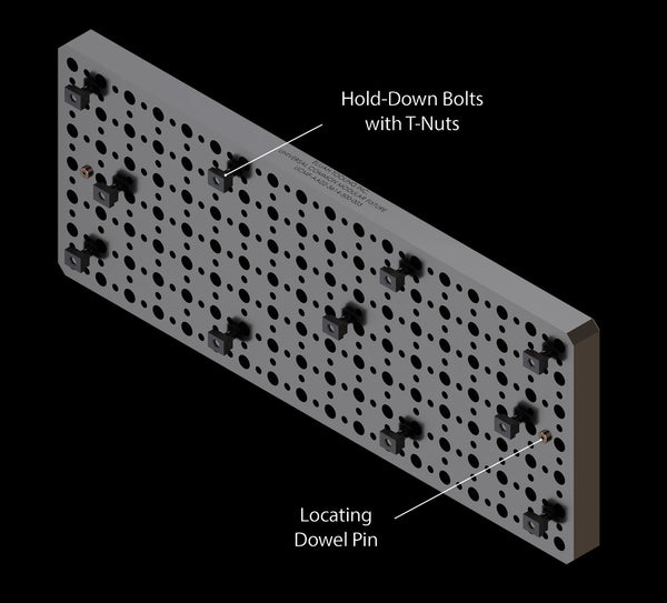 Parte posterior del accesorio modular Elijah Tooling para el diagrama de Haas