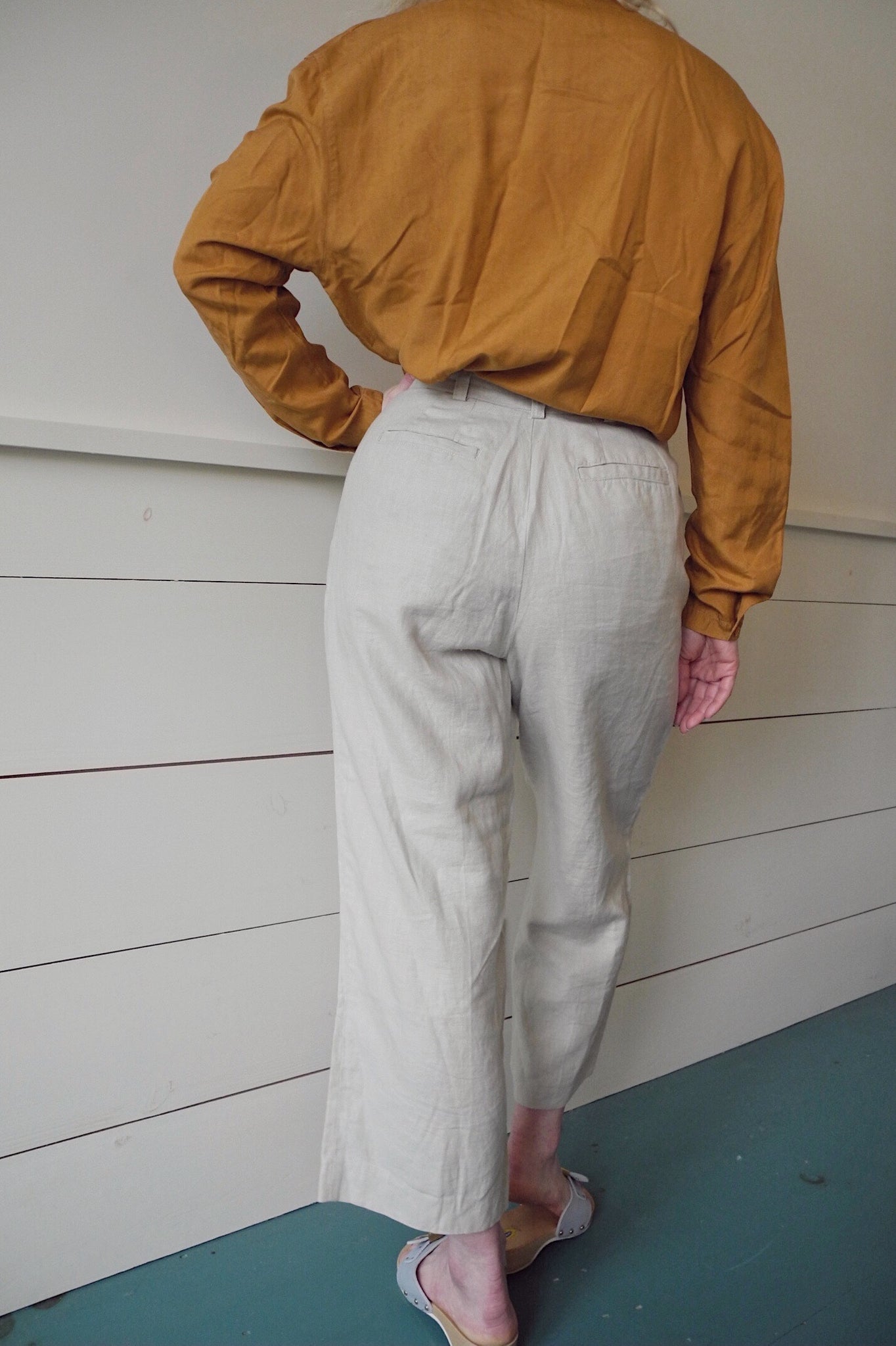 gap linen trousers