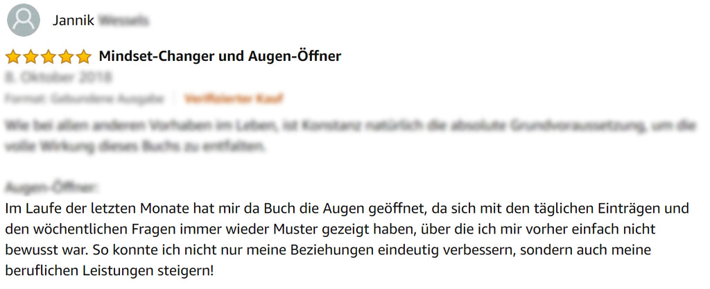 Rezension Tagebuch: Selbstreflexion