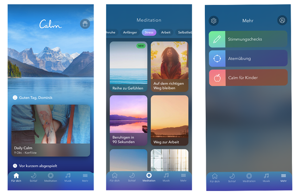 Die beliebtesten Meditationsapps im Langzeittest: Calm