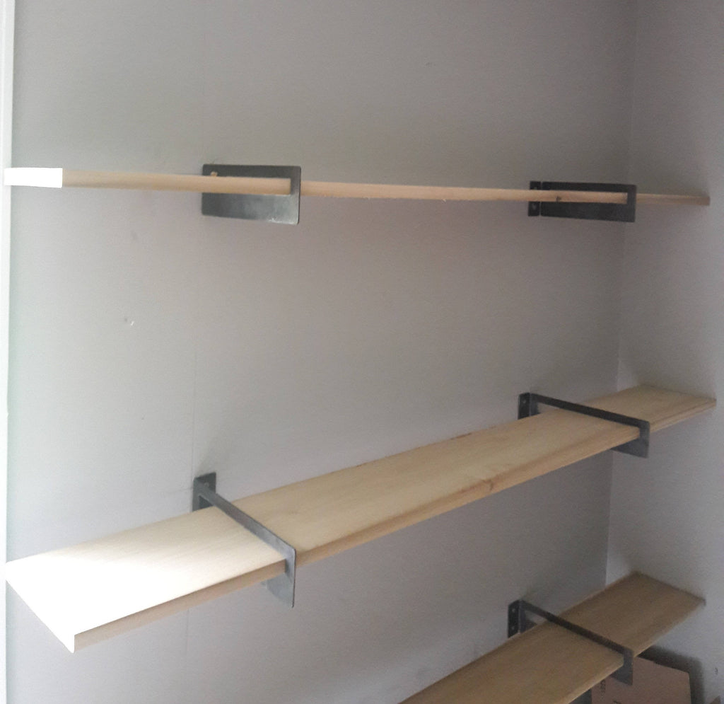 Standard Metal Shelf Brackets (2) Modern, Contemporary, Minimalist