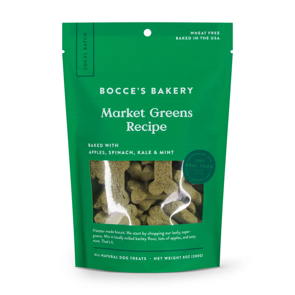 Bocce S Bakery Small Batch Market Greens Recipe Dog Treats 8 Oz