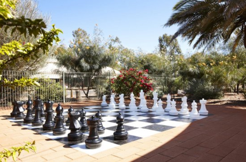 MegaChess 25 Inch Plastic Giant Chess Set Giant Chess Set at Ayers Rock Campground Yulara