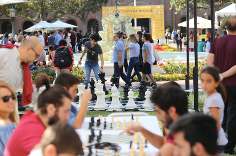 MegaChess 25 Inch Plastic Chess Set at Innovate Armenia Festival at USC