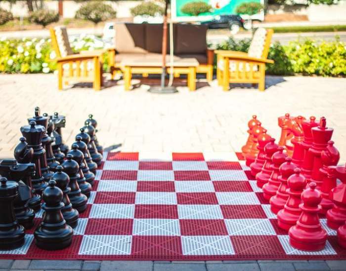 A giant chess set