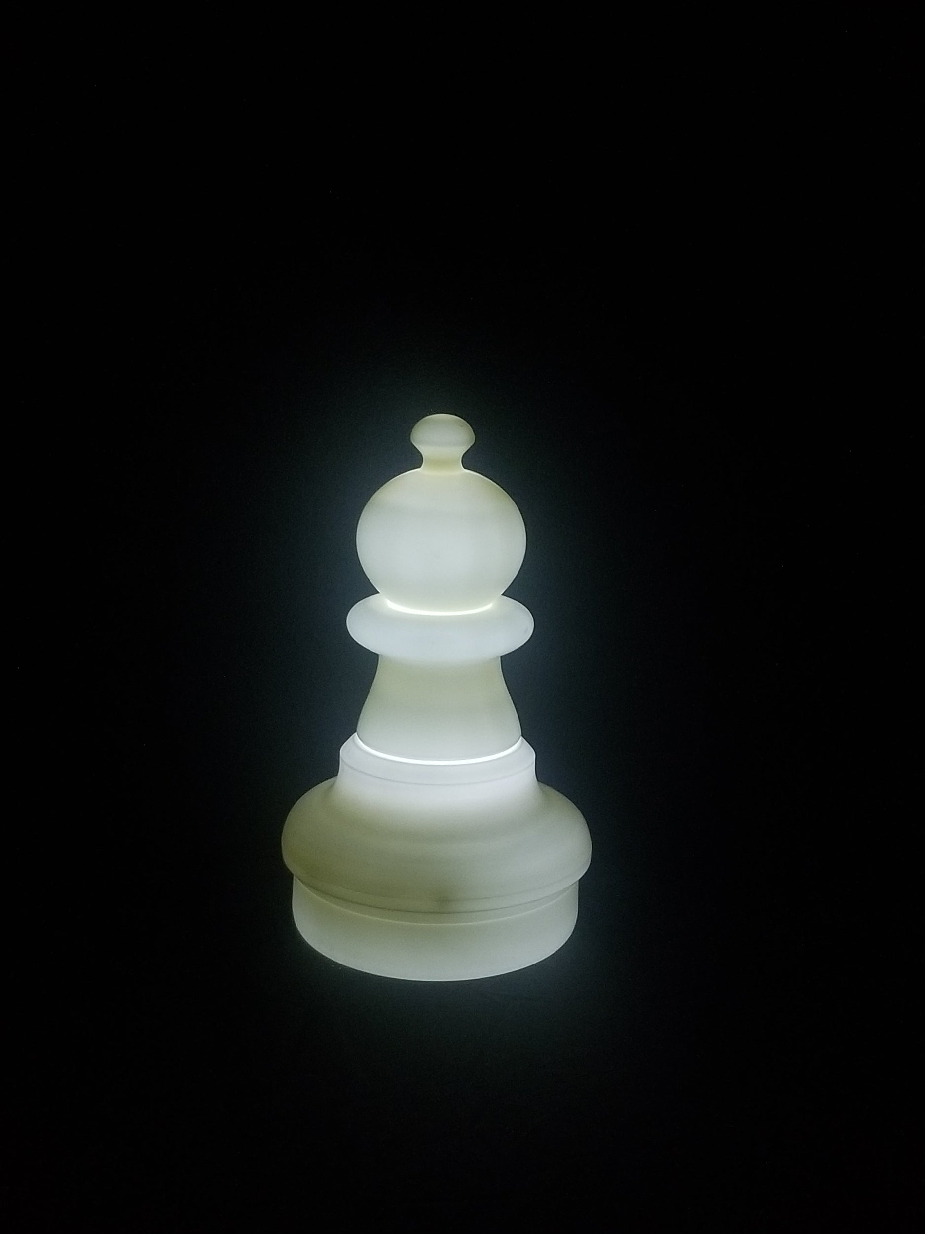 MegaChess 16 Inch LED Pawn Individual Plastic Chess Piece - White