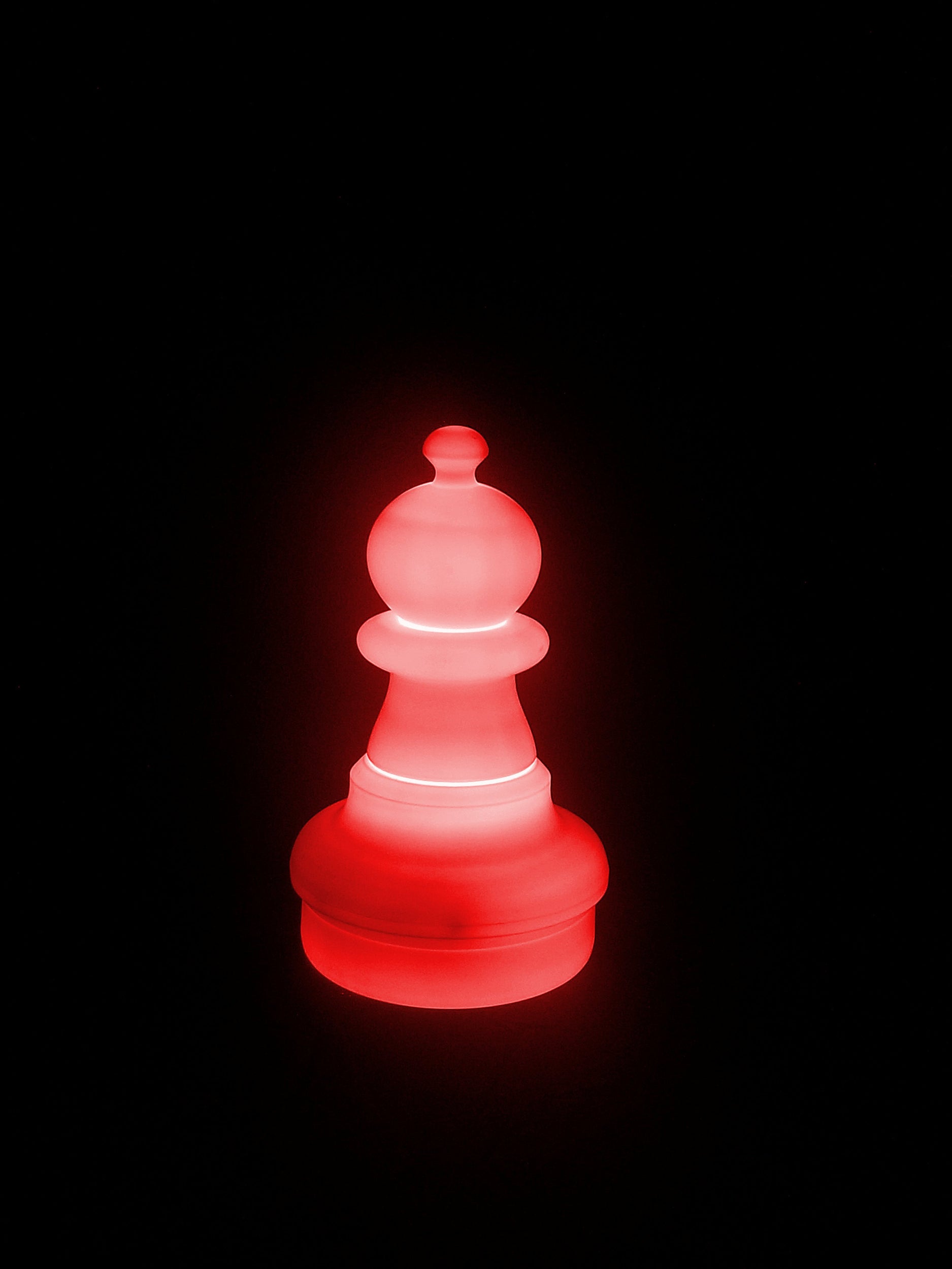 MegaChess 16 Inch LED Pawn Individual Plastic Chess Piece - Red