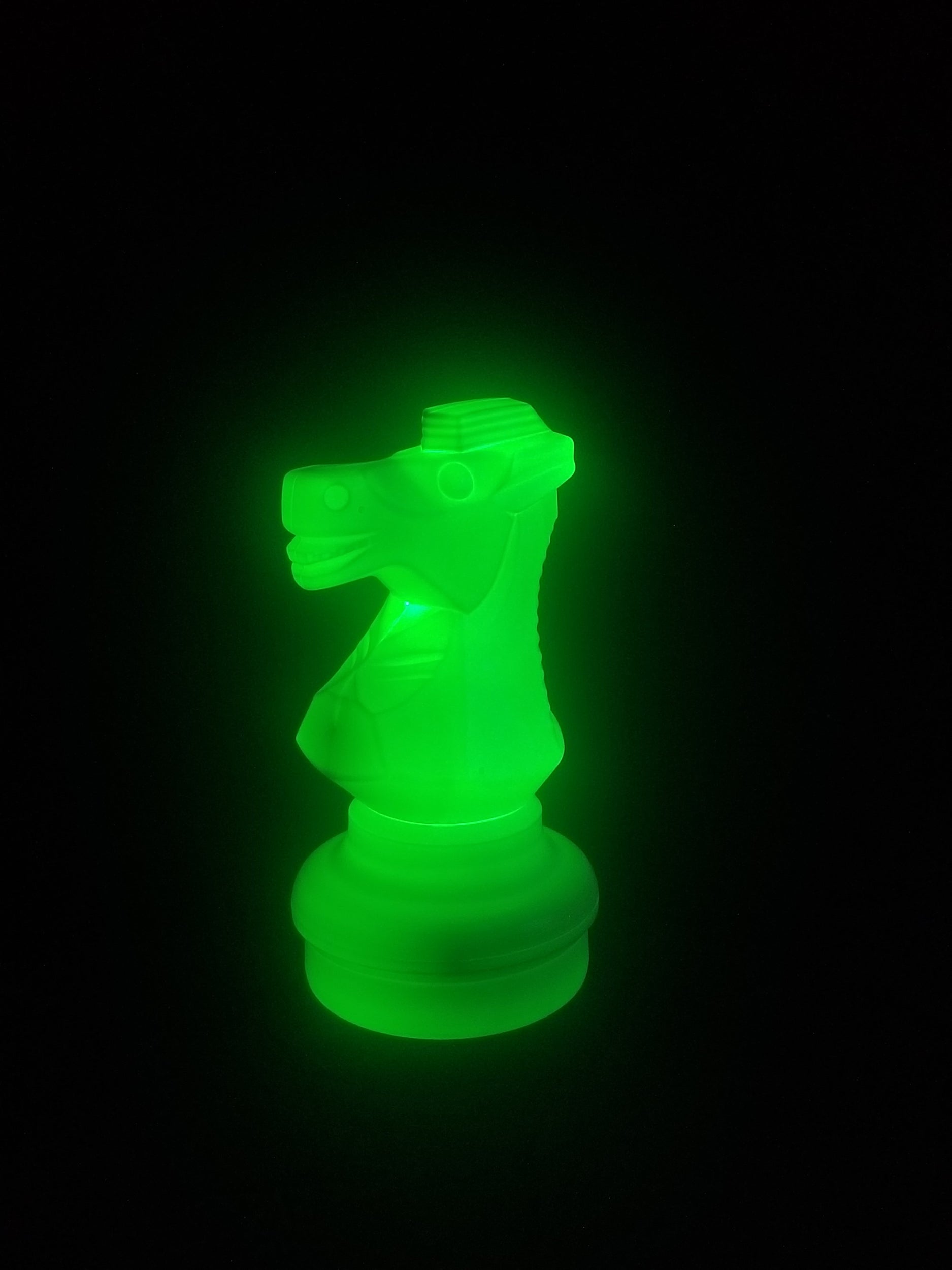 MegaChess 18 Inch LED Knight Individual Plastic Chess Piece - Green