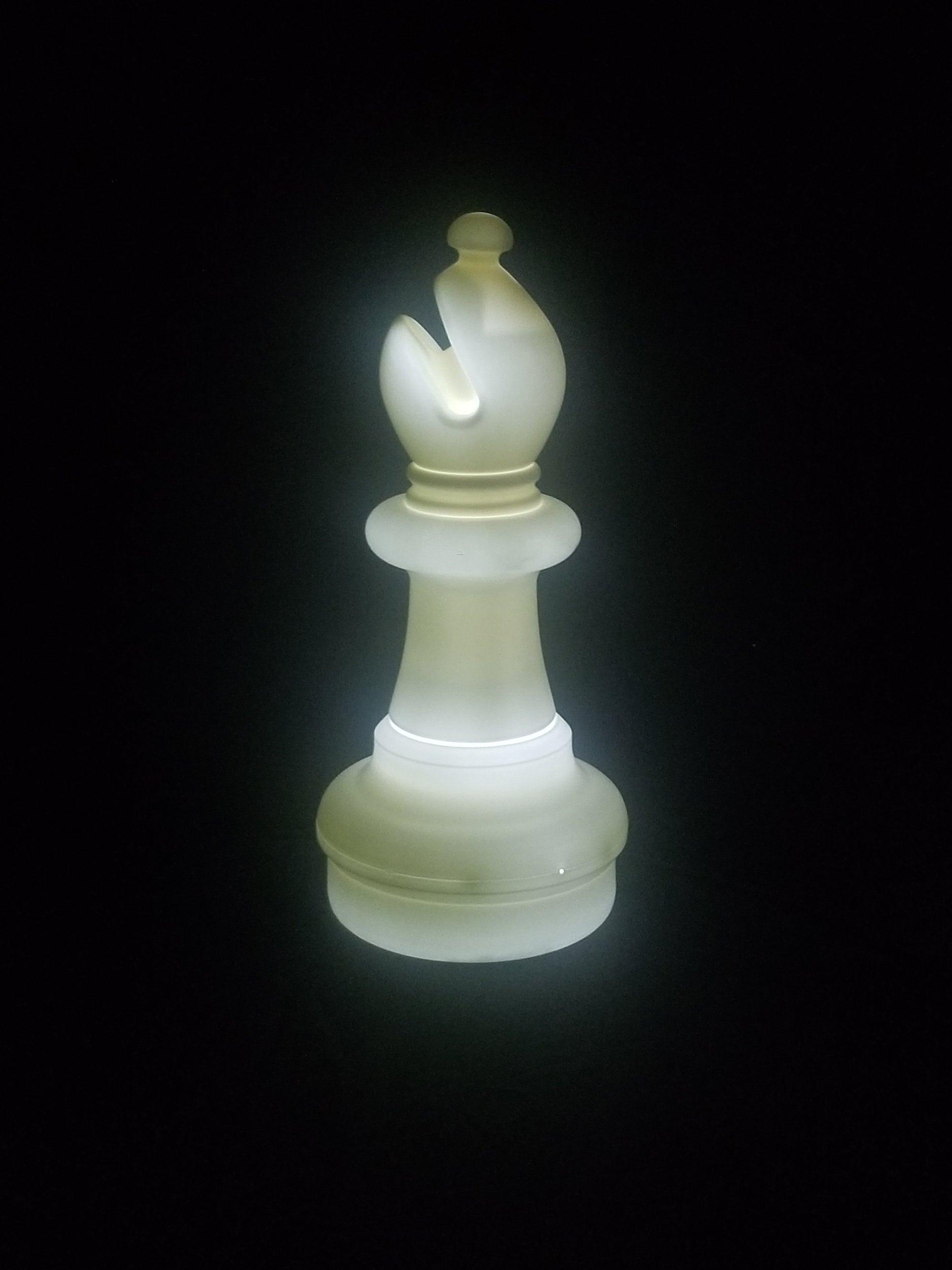 MegaChess 21 Inch LED Bishop Individual Plastic Chess Piece - White
