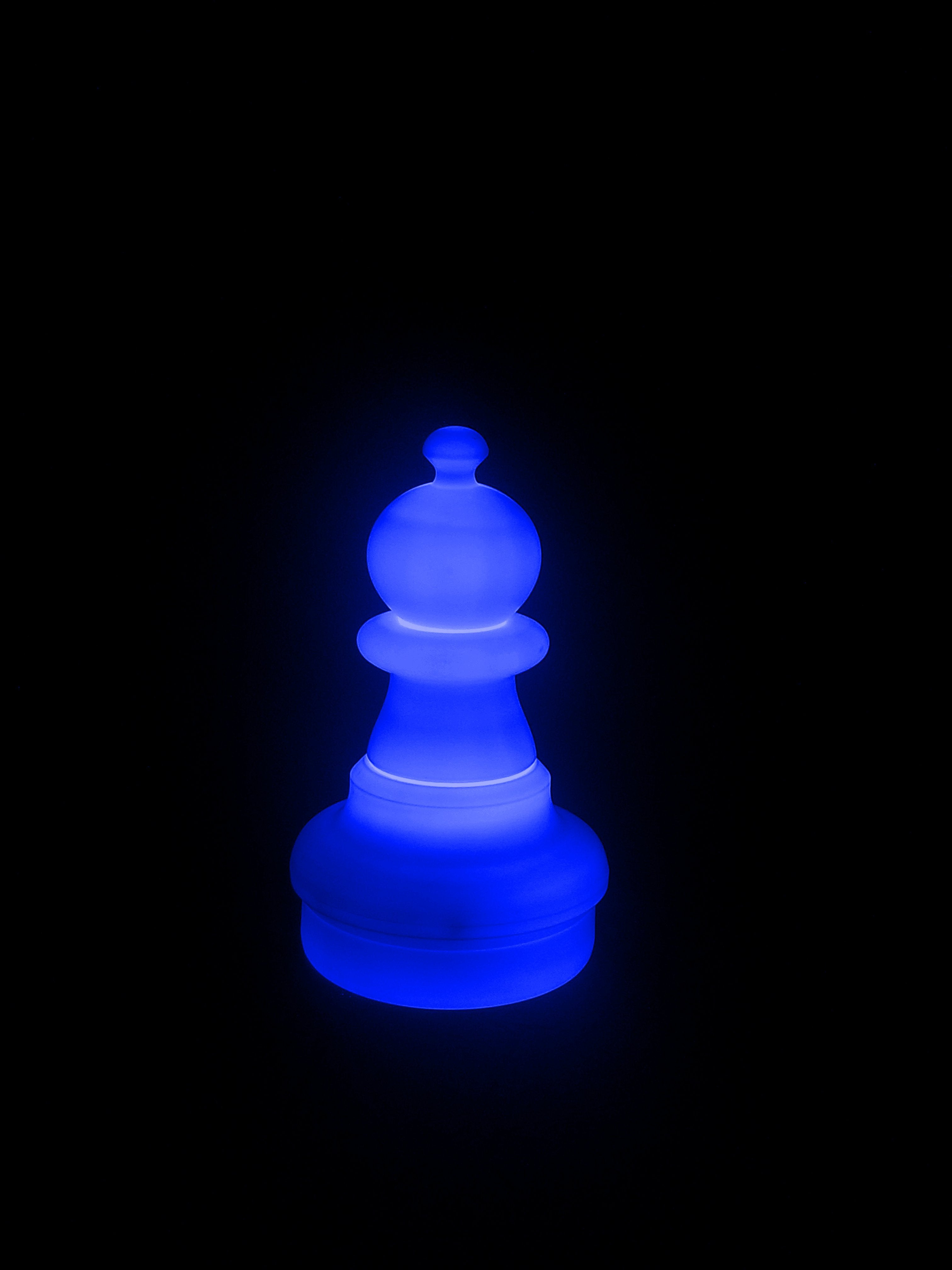 MegaChess 16 Inch LED Pawn Individual Plastic Chess Piece - Blue