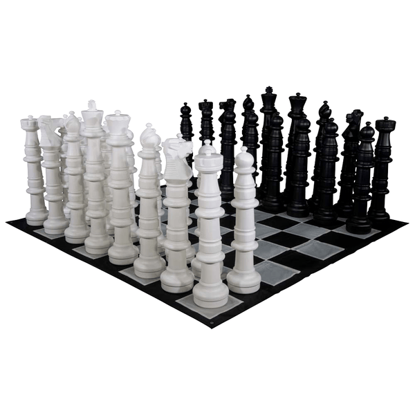 Four Player Chess Set Combination - Single Weighted, 4-Player Vinyl Board