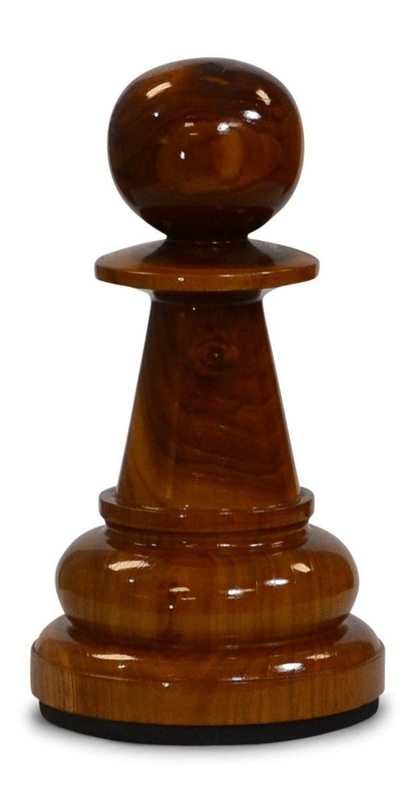 Giant Chess Piece 18 Inch Light Teak Pawn