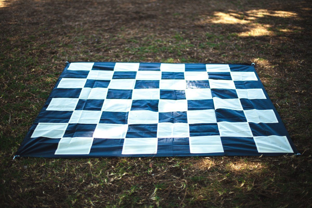 MegaChess Quick Fold Nylon Giant Chess Mat With 6 Inch Squares - 4' 7