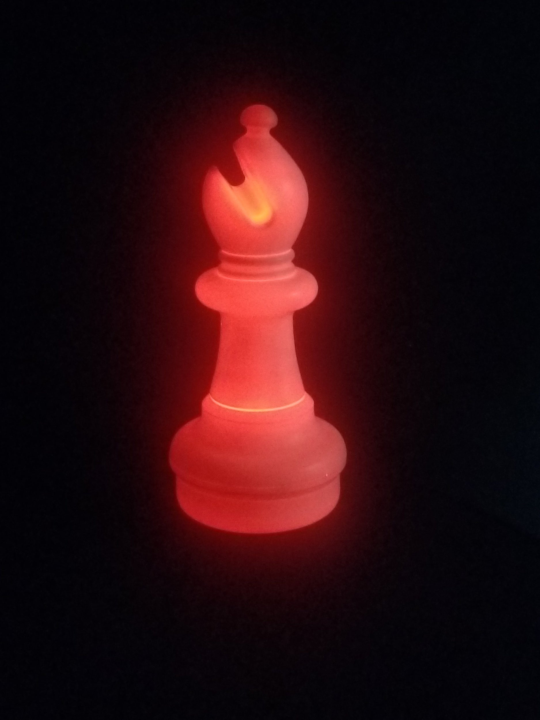 MegaChess 21 Inch LED Bishop Individual Plastic Chess Piece - Red