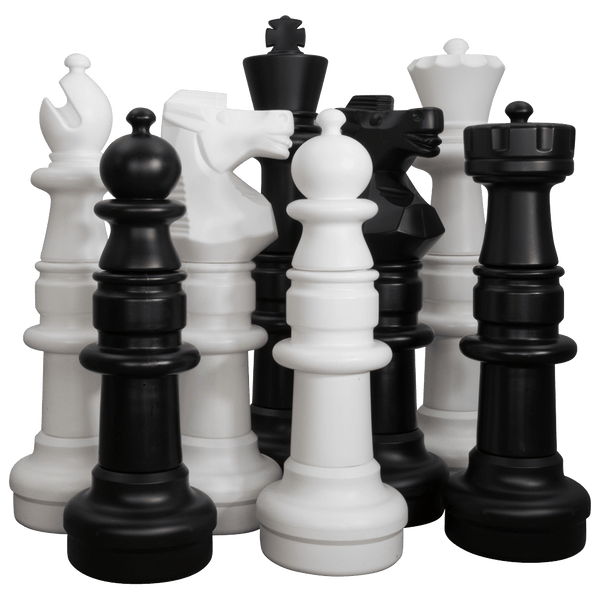 Tournament Chess Set - Extra Large & Heavy 4 inch Luxury Chess Pieces with Brown/White Roll-Up Chess Board