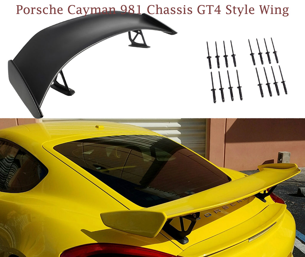 13-16 PORSCHE 981 CAYMAN GT4 DUCK TAIL TRUNK SPOILER WING – ABS