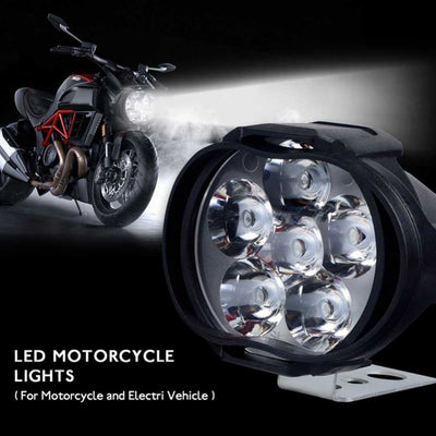 Projecteur auxiliaire de moto, Lampe antibrouillard 6LED Projecteur + 1 * 22mm Interrupteur de commande - Beewik-Shop.com