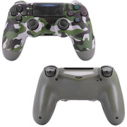 Manette Bluetooth sans fil 4.0 Gamepad avec bande lumineuse pour camouflage de PS4 en couleur verte - Beewik-Shop.com